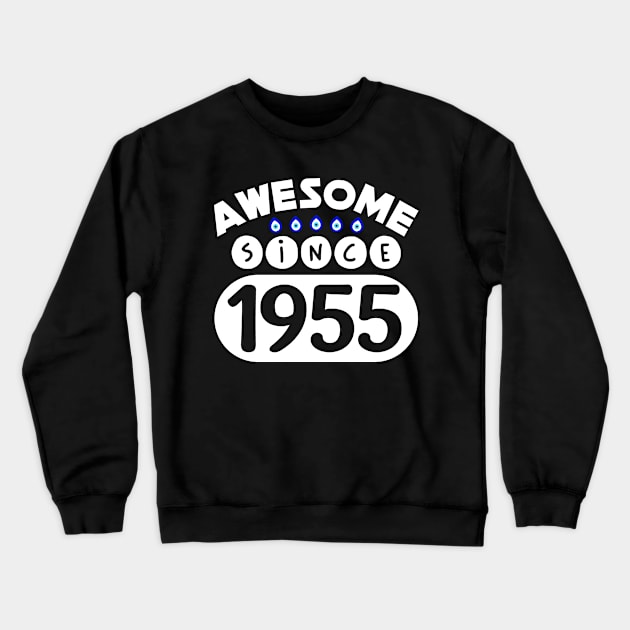 Awesome Since 1955 Crewneck Sweatshirt by colorsplash